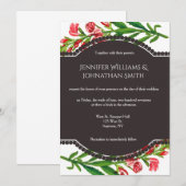  uitnodigingen voor de bruiloft van floral (Voorkant / Achterkant)