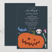 Uitnodigingen voor de bruiloft van Funny Halloween (Voorkant / Achterkant)