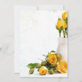 Uitnodigingen voor de bruiloft van gele rozen (Achterkant)