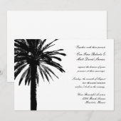 Uitnodigingen voor de bruiloft van palmbomen | Tro (Voorkant / Achterkant)
