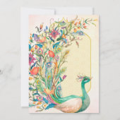Uitnodigingen voor de bruiloft van Peacock Indian (Achterkant)