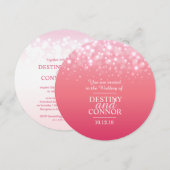 Uitnodigingen voor de bruiloft van roze champagne (Voorkant / Achterkant)