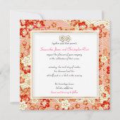 Uitnodigingen voor de bruiloft van Sakura Chirimen (Achterkant)