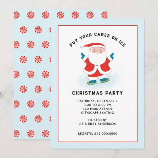 Uitnodigingen voor de Creative Kerstfeestdag (Voorkant / Achterkant)