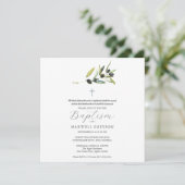 Uitnodigingen voor de doop Religious Olive Branch (Staand voorkant)