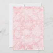 Uitnodigingen voor de doop | Roze pioenen (Achterkant)