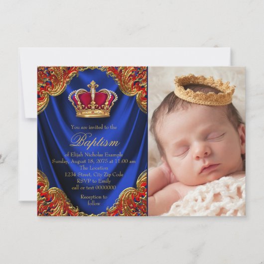 Uitnodigingen voor de doop van de koninklijke prin (Voorkant)