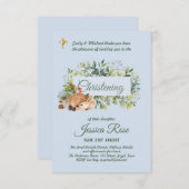 Uitnodigingen voor de doop van de Woodland Deer Bo (Voorkant / Achterkant)