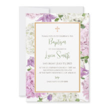 Uitnodigingen voor de doopceremonie voor meisjes