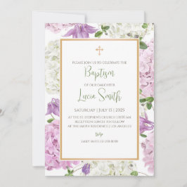 Uitnodigingen voor de doopceremonie voor meisjes