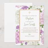 Uitnodigingen voor de doopplechtigheid van meisjes (Voorkant / Achterkant)