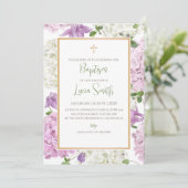 Uitnodigingen voor de doopplechtigheid voor meisje (Staand voorkant)