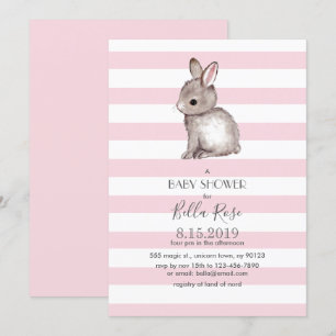 Uitnodigingen voor de douche van de roze grijze bu