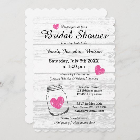 Uitnodigingen voor de douche van de steenhouwer (Voorkant / Achterkant)