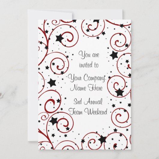 Uitnodigingen voor de Enterprise Team Building Eve (Voorkant)