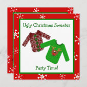 Uitnodigingen voor de feestelijke kerstfeestdagen  (Voorkant / Achterkant)