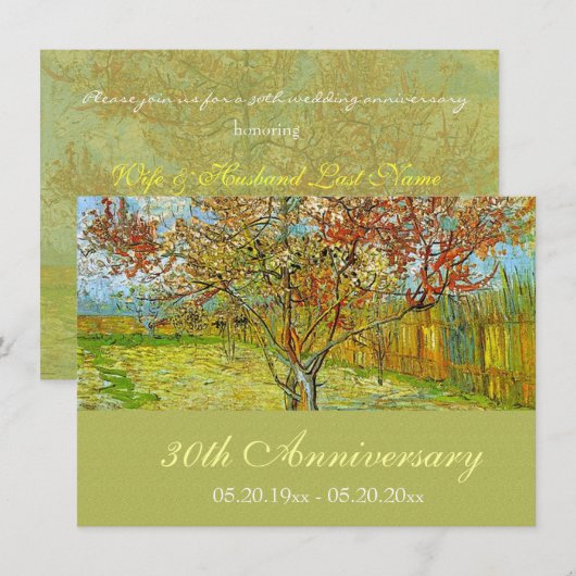 Uitnodigingen voor de  florale fijne kunst ter gel (Voorkant / Achterkant)