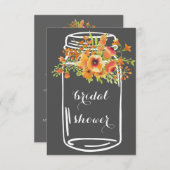 Uitnodigingen voor de florische, rustige bridale d (Voorkant / Achterkant)