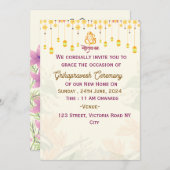 Uitnodigingen voor de Grihapravesh-ceremonie (Voorkant / Achterkant)