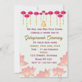 Uitnodigingen voor de Grihapravesh-ceremonie