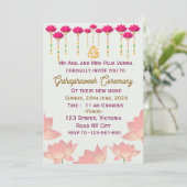 Uitnodigingen voor de Grihapravesh-ceremonie (Staand voorkant)