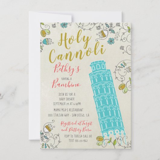 Uitnodigingen voor de Italiaanse toren van Pisa Ba (Voorkant)