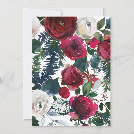 Uitnodigingen voor de kerstbruidsdouche - Vakantie (Achterkant)