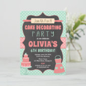 Uitnodigingen voor de kerstfeestdag van de caketje (Staand voorkant)