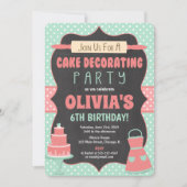 Uitnodigingen voor de kerstfeestdag van de caketje (Voorkant)