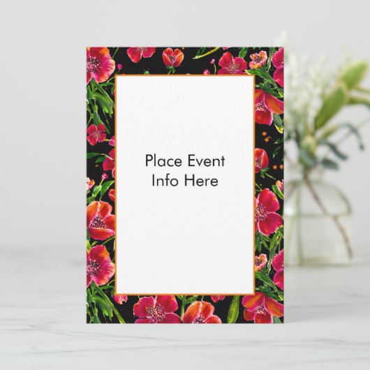 Uitnodigingen voor de klaprozentuin (Staand voorkant)