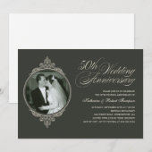 Uitnodigingen voor de klassieke 50e verjaardag fot (Voorkant / Achterkant)