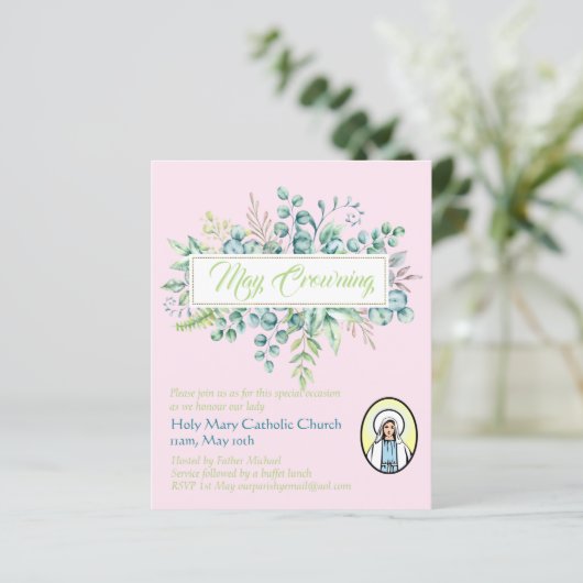 Uitnodigingen voor de Krooning van Meimariakatholi (Staand voorkant)