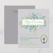 Uitnodigingen voor de Krooning van Meimariakatholi (Voorkant / Achterkant)