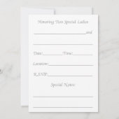 Uitnodigingen voor de Lesbische Bachelorette-parti (Achterkant)