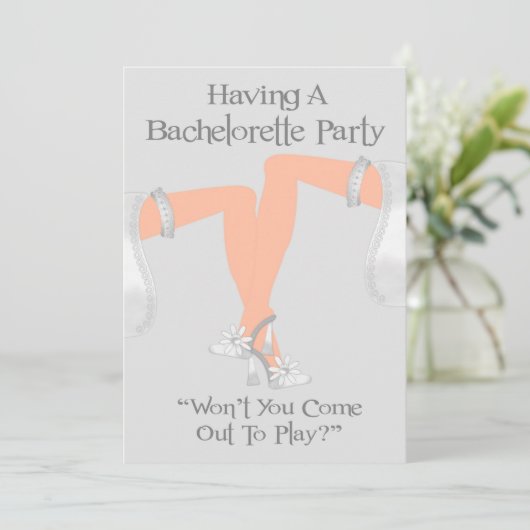 Uitnodigingen voor de Lesbische Bachelorette-parti (Staand voorkant)