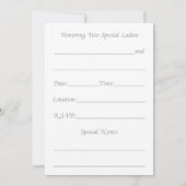 Uitnodigingen voor de Lesbische Bachelorette-parti (Achterkant)