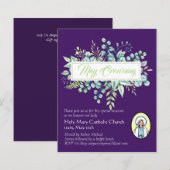 Uitnodigingen voor de Mei-kroning van de Maagd Mar (Voorkant / Achterkant)