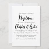 Uitnodigingen voor de moderne tweelingdoop (Achterkant)