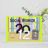 Uitnodigingen voor de opleiding van maatschappelij (Staand voorkant)