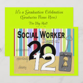 Uitnodigingen voor de opleiding van maatschappelij (Voorkant / Achterkant)