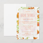 Uitnodigingen voor de oranje borsteldouche (Voorkant / Achterkant)