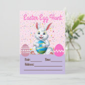 Uitnodigingen voor de paaseierjacht (Staand voorkant)