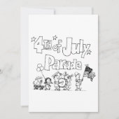 Uitnodigingen voor de parade op 4 juli (Voorkant)