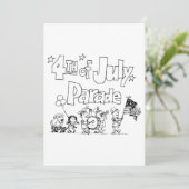 Uitnodigingen voor de parade op 4 juli (Staand voorkant)