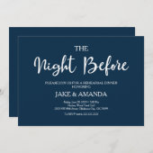 Uitnodigingen voor de repetitie, Navy Blue Invitat (Voorkant / Achterkant)