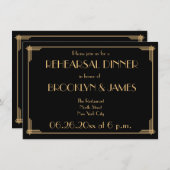 Uitnodigingen voor de repetitie van de Great Gatsb (Voorkant / Achterkant)