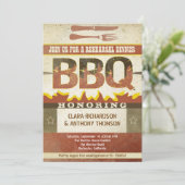 Uitnodigingen voor de repetitiediner barbeque (Staand voorkant)