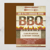 Uitnodigingen voor de repetitiediner barbeque (Voorkant / Achterkant)