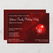 Uitnodigingen voor de Rode Kerstfeestdag (Voorkant / Achterkant)