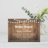 Uitnodigingen voor de Rustic Country Wood Bridal S (Staand voorkant)